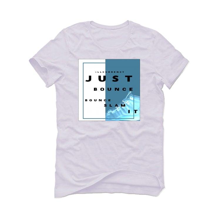 Jordan 11 Adapt "Dark Powder Blue" White T-Shirt (BOUNCE) - illCurrency Sneaker Matching Apparel