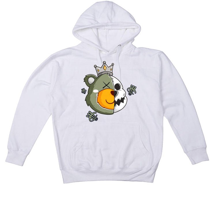 Air Jordan 4 Seafoam aka “Oil Green” - White T-Shirt (HALF KING BEAR)