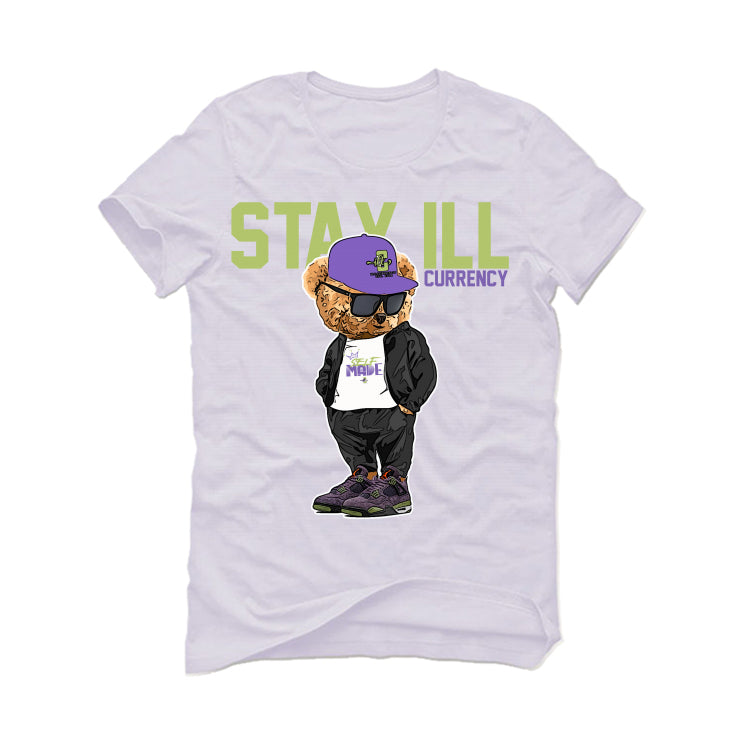 Air Jordan 4 “Canyon Purple” White T-Shirt (Stay ill Bear)