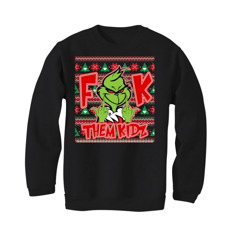 CHRISTMAS UGLY SWEATERS Black T-Shirt (Fck Them Kidz)