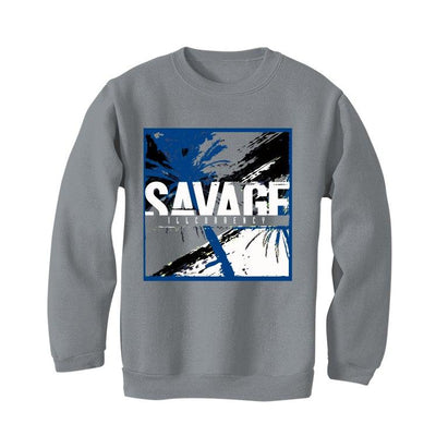 Air Jordan 3 “Racer Blue” 2021 Grey T-Shirt (Savage Illcurrency) - illCurrency Sneaker Matching Apparel