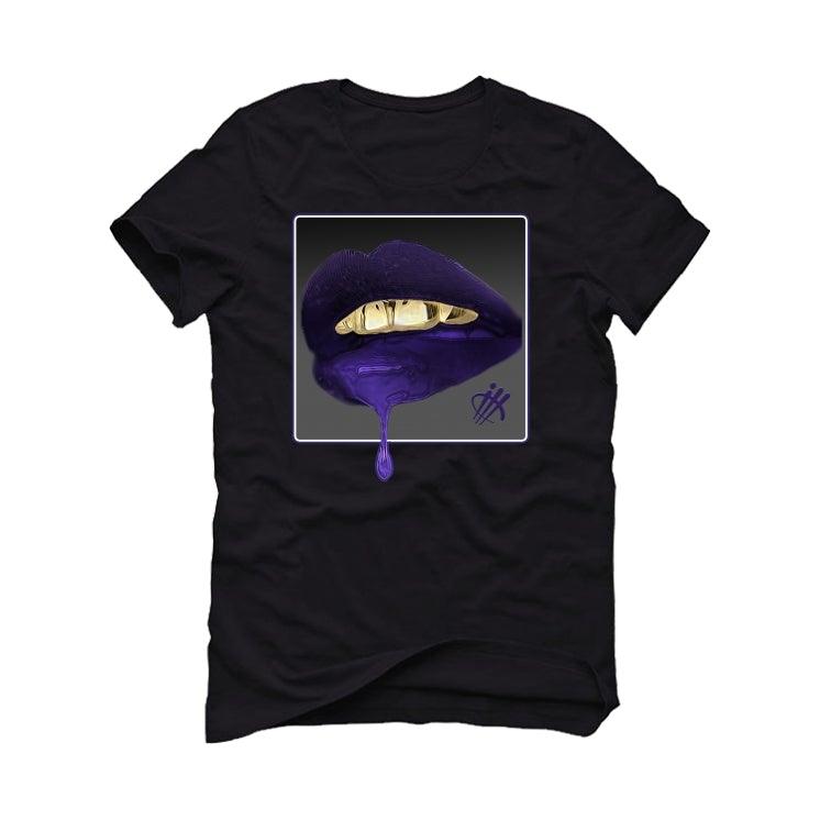 Jordan 12 Retro Black Dark Concord Black T-Shirt (lipstick) - illCurrency Sneaker Matching Apparel