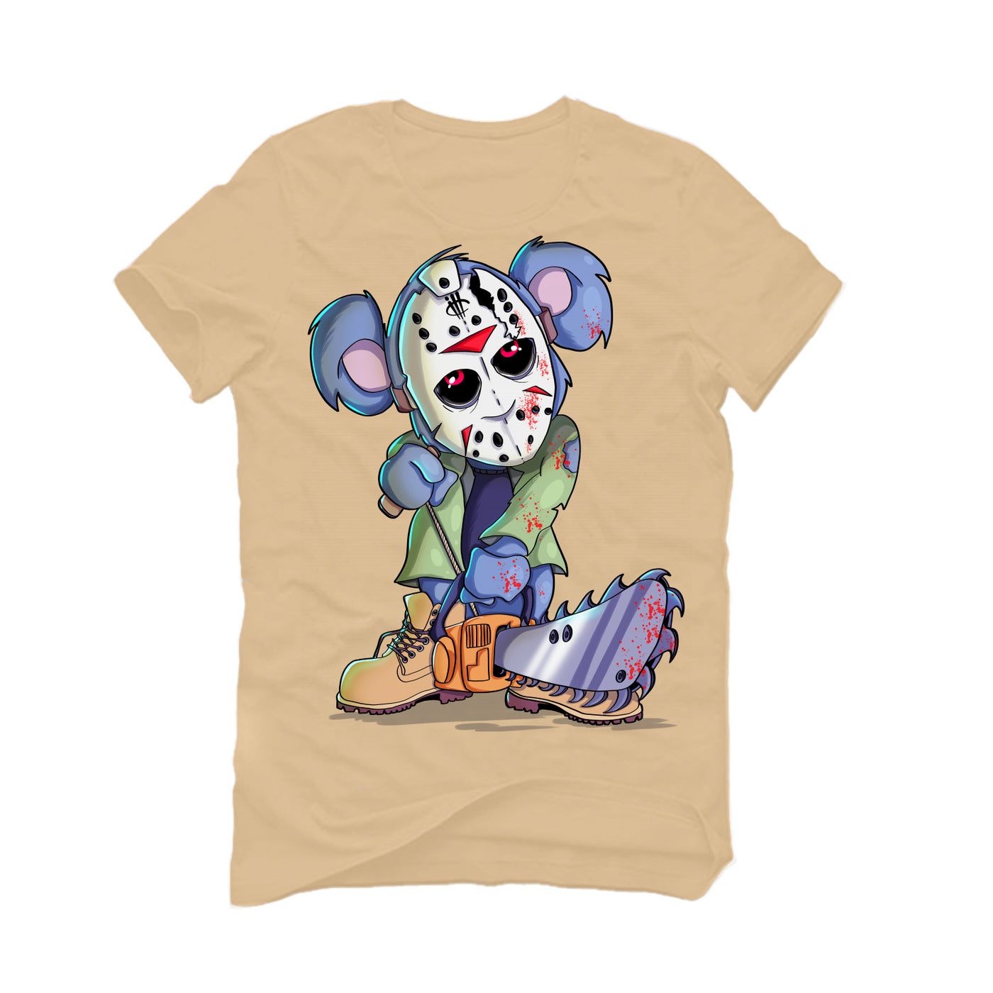 IllCurrency Halloween 2018 Collection Tan T-Shirt (Teddy Chainsaw)