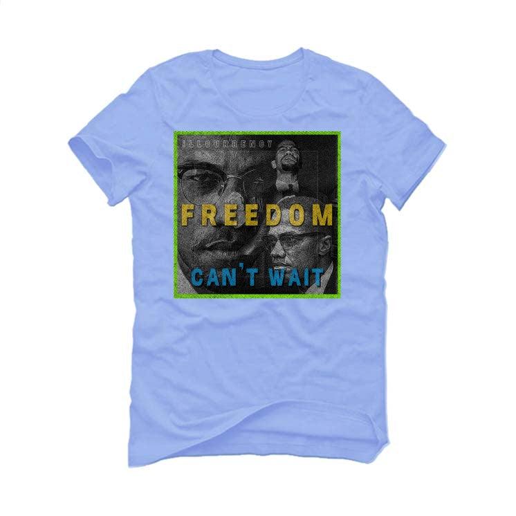 sacai x KAWS x Nike Blazer Low "Neptune Blue" Carolina Blue T-Shirt (FREEDOM CAN'T WAIT) - illCurrency Sneaker Matching Apparel