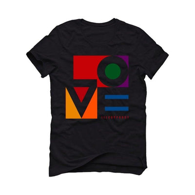 Air Jordan 2 wmns multicolor Black T-Shirt (Love Block) - illCurrency Sneaker Matching Apparel