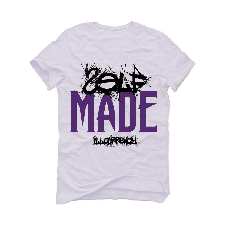 Air Jordan 1 Retro High OG “Court Purple” 2021 White T-Shirt (Self Made) - illCurrency Sneaker Matching Apparel