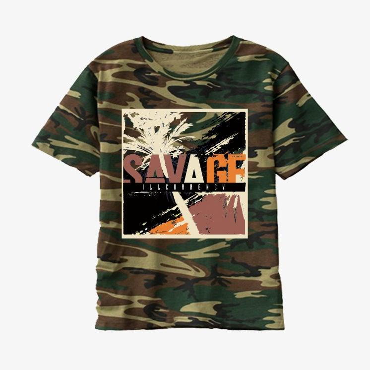 Nike Dunk Low ‘Crazy Camo’ Multi Camo Camo T-Shirt (Savage Illcurrency) - illCurrency Sneaker Matching Apparel