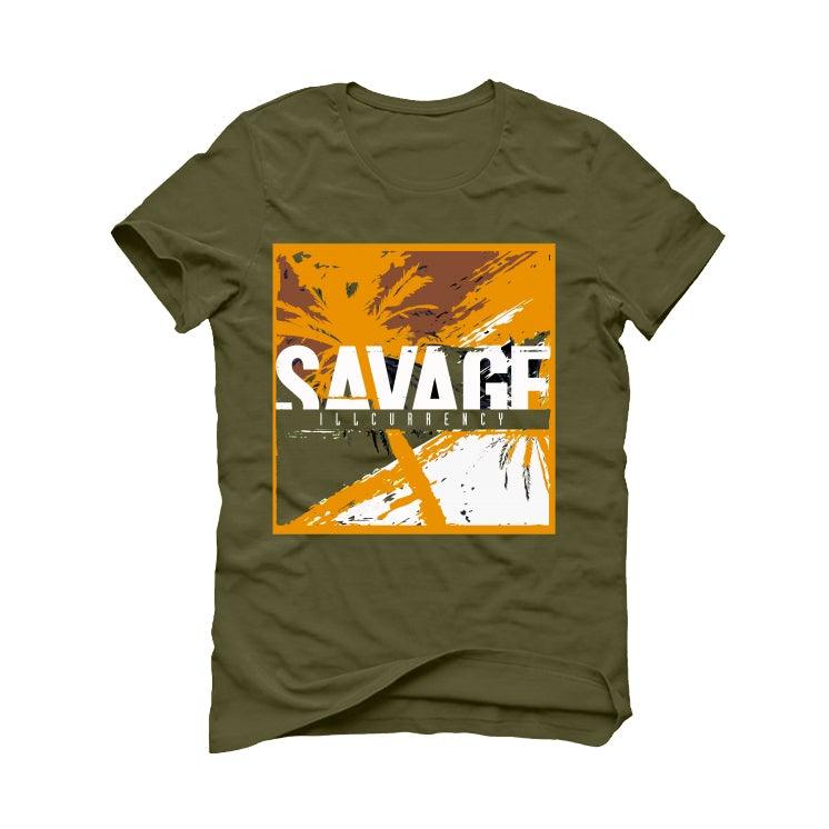 Nike Dunk Low Dusty Olive Gold Military Green T-Shirt (Savage Illcurrency) - illCurrency Sneaker Matching Apparel