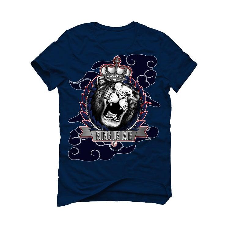 Air Jordan 13 “Obsidian” 2021 Navy Blue T-Shirt (King in me) - illCurrency Sneaker Matching Apparel