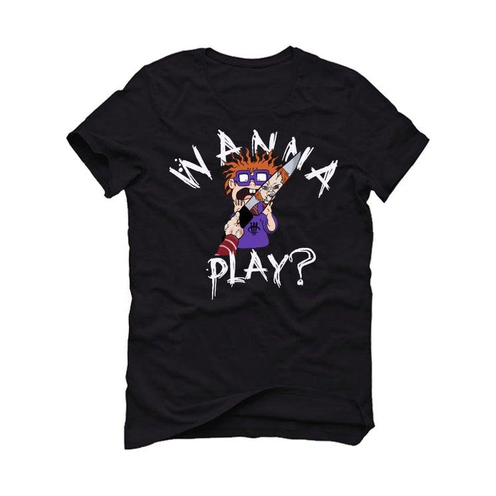 Air Jordan 13 “Court Purple” Black T-Shirt (WANNA PLAY) - illCurrency Sneaker Matching Apparel