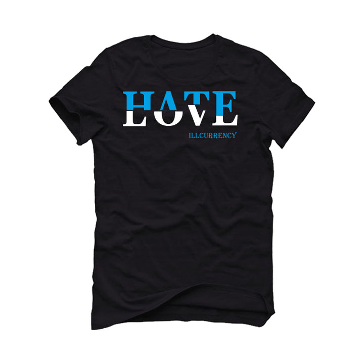 Air Jordan 13 “Black UNC” Black T-Shirt (Hate Love)