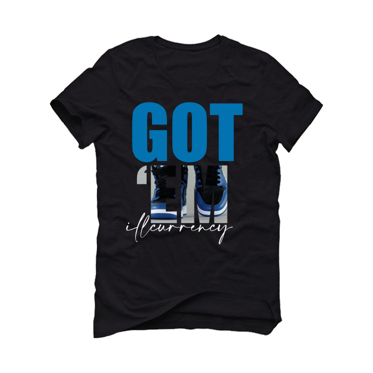 Air Jordan 1 “Dark Marina Blue” Black T-Shirt (Got Em)