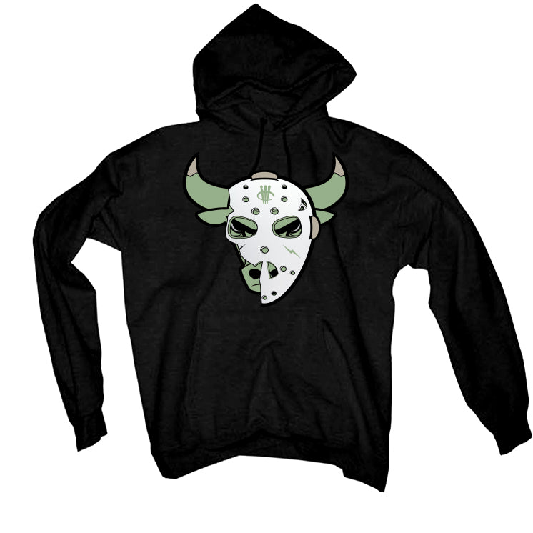 Air Jordan 4 Seafoam aka “Oil Green” - Black T-Shirt (Jason Mask)