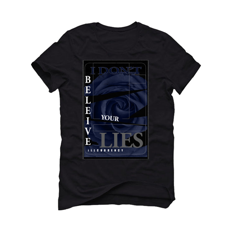 Air Jordan 11 WMNS “Midnight Navy” Black T-Shirt (I DON'T BELIEVE YOUR LIES)