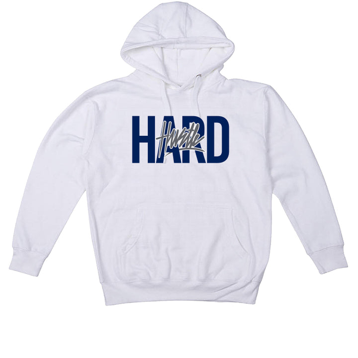 Air Jordan 4 “Midnight Navy” White T-Shirt (Hustle Hard)