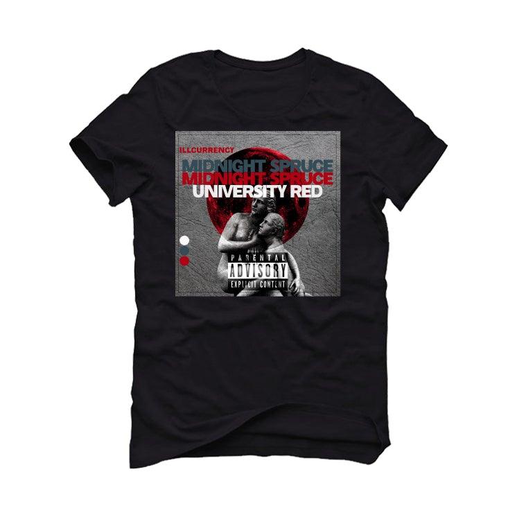 Midnight Spruce and University Red Black T-Shirt (MIDNIGHT CRY) - illCurrency Sneaker Matching Apparel