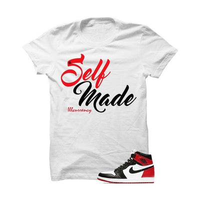 Jordan 1 Og Black Toe White T Shirt (Self Made)