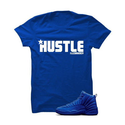 Jordan 12 Blue Suede Royal Blue T Shirt (Hustle)