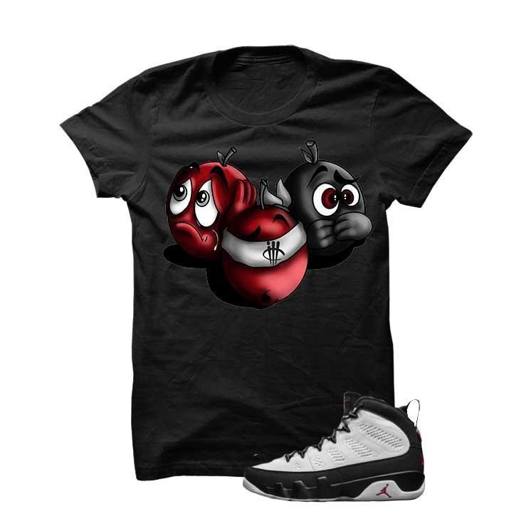 Jordan 9 Og True Red Black T Shirt (See No Evil)