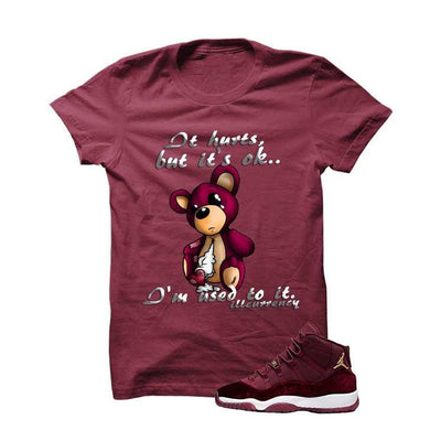 Jordan 11 Velvet Maroon Night Burgundy T Shirt (It Hurts)