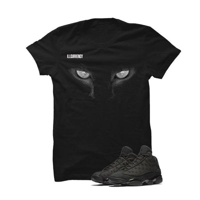 Jordan 13 Black Cat Black T Shirt (Black Cat)