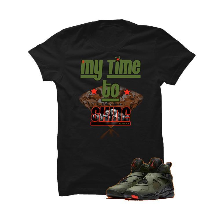 Jordan 8 Undefeated Black T Shirt (My Time To Shine)