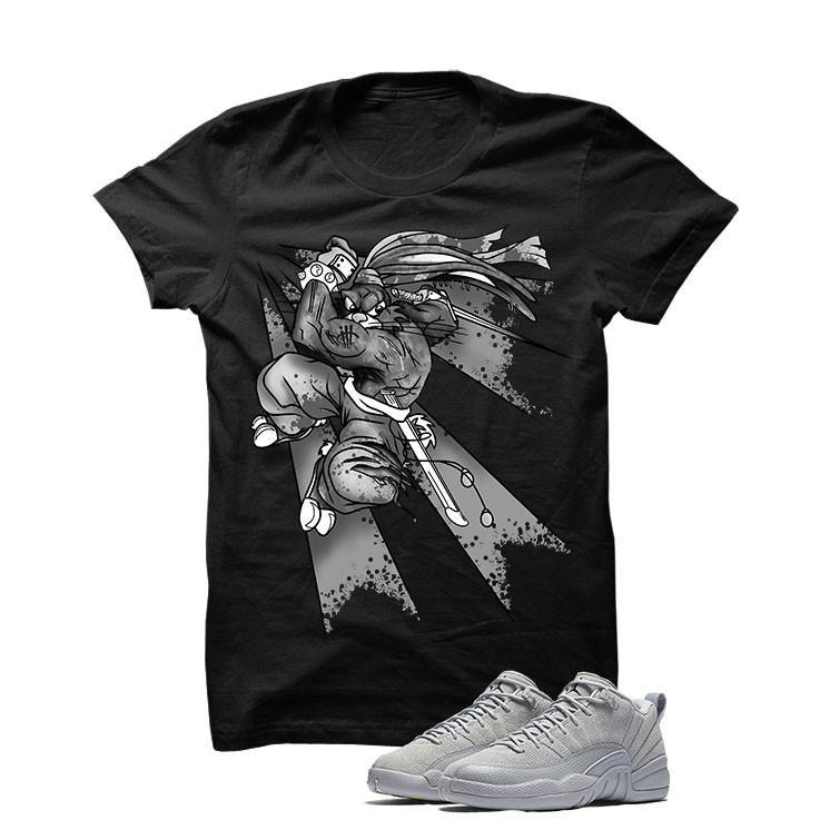 Jordan 12 Low Wolf Grey Black T Shirt (Bugs)