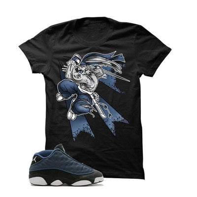 Jordan 13 Low Brave Blue Black T Shirt (Bugs)