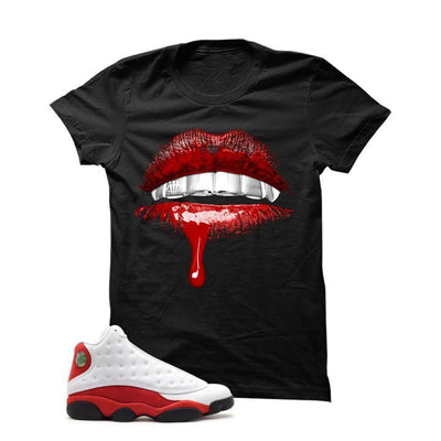 Jordan 13 Chicago Black T Shirt (Lips)