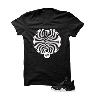 Jordan 4 Pinnacle Black Black T Shirt (3D Skull)