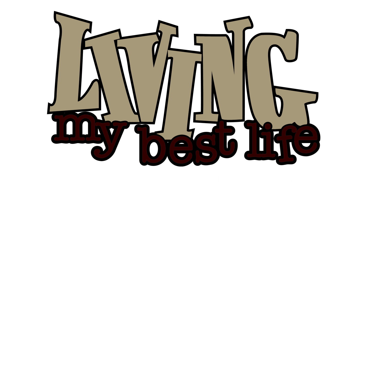 Air Jordan 7 “Black Olive” Black T-Shirt (LIVING MY BEST LIFE)