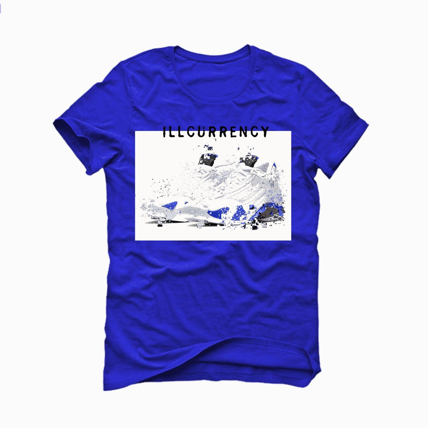 AIR JORDAN 14 “HYPER ROYAL” Royal Blue T-Shirt (Shattered kicks) - illCurrency Sneaker Matching Apparel