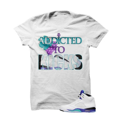 Addicted To Kicks Grape 5s White T Shirt