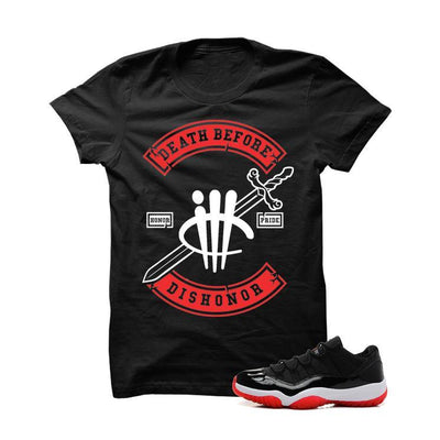 Death Before Dishonor Bred 11s Black T Shirt