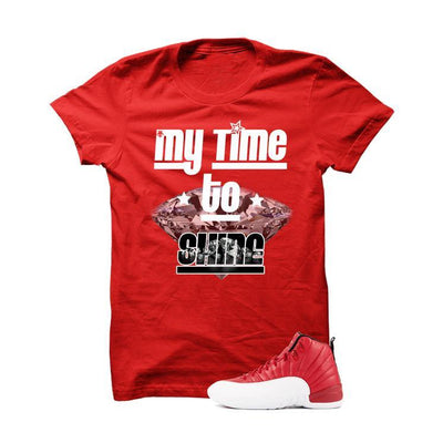 Jordan 12 Gym Red T Shirt (My Time To Shine)