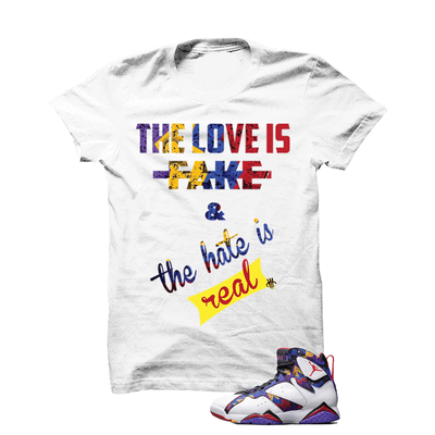 Love Is Fake Nothin But Net 7s White T Shirt