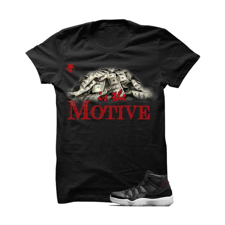 Money Is The Motive Jordan 72 10 Black T Shirt