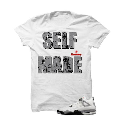 White Cement Jordan 4 OG White T Shirt (Self Made)