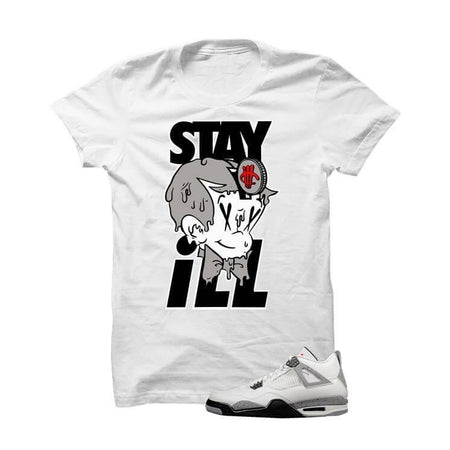 White Cement Jordan 4 OG White T Shirt (Stay ill) – illCurrency Sneaker ...